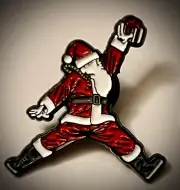 Air Jordan Air Santa! Jumpman Funny Enamel Pin- Basketball Slam Dunk Present