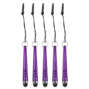 5pcs Metallic Stylus Pen for Touch Screens Metal Capacitive Pens, Purple