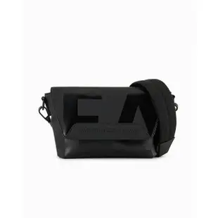 【EMPORIO ARMANI】EA7 LOGO 橡膠側背包 黑色(Y4R571YQ14V180651)