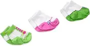 [Jefferies Socks] Baby-Girls Newborn 3 Pair Pack Shoes Socks