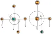 Coat Rack Wall Mount Creative No-Hole-Punch Wall Mounted Coat Rack Decorative Key Clothes Hook for Entryway, Bedroom, Porch Wall Coat Hooks(White)