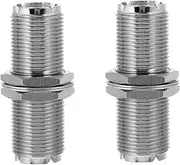 KALLORY 2Pcs Female to Female Adapter Uhf Coax Coupler for Cable Extension Durable Connector for Antennas Radio and Amateur Radios Plated