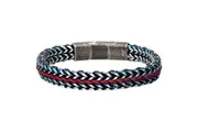 Stainless Steel Foxtail Bracelets with Red Wax Cord
