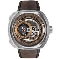 在飛比找momo購物網優惠-【SEVENFRIDAY】工業革命風 日期顯示機械錶-44x