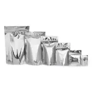 Clearance 100 pcs Aluminum Foil Mylar Flat & Stand Up Food Pouch Zip Lock Bags