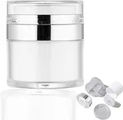 30ml Travel Cream Jar Vacuum Bottle - Refillable Sample Container for Lotions, Makeup & Cosmetics