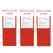 Caron STRAWBERRY Delight Roll On Wax CARTRIDGE 3x 100ml Clear Wax For Sensitive