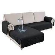 100% Waterproof Sofa Cover Quilted Sectional Couch Mat for Dogs and Pets, Couch Sofa Slipcover for Pets Non Slip Furniture Protector 2 Pcs Set for L Shape So