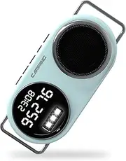 3D Pedometer Speaker, with HD Sound & Step Tracker Removable Lanyard-Bluetooth 5.3 Wireless Speaker, Hiking with Lighting Function