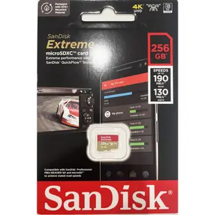 SanDisk 64G 64GB 128G 256G microSDXC Extreme 4K U3 A2 手機記憶卡