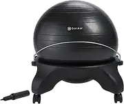 Gaiam Classic Backless Balance Ball Chair – Exercise Stability Yoga Ball Premium Ergonomic Chair for Home and Office Desk with Air Pump, Exercise Guide and Satisfaction Guarantee