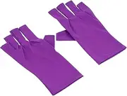 IWOWHERO 2Pcs Shield Half Finger Nail Gloves Fingerless Gel Manicure Protector for Nail Salon Use Design Essential Manicure Tools