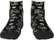[JBYJBX] Dog Paw Prints Print Adult Socks Womens Mens Workout Thermal Cozy All-Season Gift Holiday Articles Use
