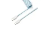 Keychron Custom Coiled Aviator Cable Straight - Light Blue [CABKCCAB-19]