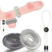 Male Penis-Extender-Harder-Stronger Enhancer Ball-Stretcher-Girth-Penis Rings