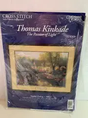 THOMAS KINKADE The Painter of Light Sunday Outing Cross Stitch 50923 16" x 12"