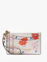 Morgan Dotty Floral Embossed Card Case Wristlet