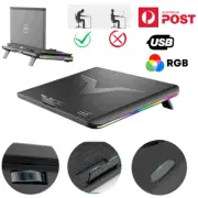 Laptop Cooler Notebook Pad Radiator Cooling Fan Table Stand Gaming Video USB RGB