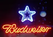 Dallas Cowboys Bowtie Beer 17"x14" Neon Sign Lamp Light Bar Gift Show Room ZM