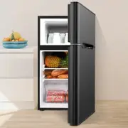 Advwin 90L Electric Mini Bar Fridge Freezer Portable Bar Refrigerator Beer Beverage Cooler Home Office Commercial Refrigerator Black
