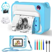 Kids Camera Toddler Camera Kids Digital Camera Instant Print 1080P Video Ca