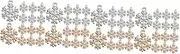 TEHAUX 80pcs Snowflake Charms for Jewelry Making Snowflake Pendants for Bracelets Earrings Keychains Crafting Accessories for Holiday Projects