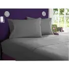 900 TC EGYPTIAN COTTON BEDDING SET 4 PCs FITTED SHEET+DUVET COVER E. GREY COLOR