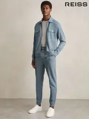 Reiss Airforce Blue Premier Drawstring Jersey Joggers (AM5300) | $195