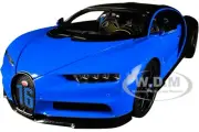 2019 BUGATTI CHIRON SPORT FRENCH RACING BLUE & CARBON 1/18 MODEL AUTOART 70997