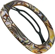 Camila Paris CP3355 French Hair Barrette Clip for Women, Handmade, Onyx, Slide-in Metal-Free Closure, Strong Hold Grip Hair Clips for Girls, No Slip Durable Styling Hair Accessories, Made in France