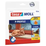 Tesa Tesamoll P Profile Foam Sealing Tape Braun Self-Adhesive