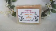 "WHITE TEA & GINGER" HANDMADE NATURAL VEGAN SOAP BARS, approx 4+ oz ea.