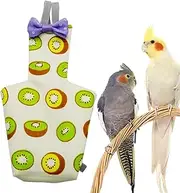Bird Diaper Flight Suit – Reusable Cotton Nappy for Parrots, Cockatiels & Budgies | Washable Liner with Elastic Strap, Soft Pee Pad Suit for Indoor Flying, Pet Travel, Or Cage- Time