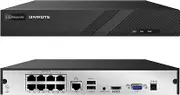 ONWOTE 8 Channel H.265 4K 8MP HD PoE IP Security NVR Video Audio Recorder, Support 4K, 5MP, 4MP, Multi-Mode Recording, 8CH NVR with NO Hard Drive, Work with All ONWOTE PoE Cameras
