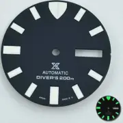 Green Luminous Modified Diving Watch Dial 28.5mm Black for NH35 NH36 Movement