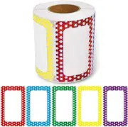 Colorful Plain Name Tag Labels,1Roll 300Pcs Colorful Name Tag Stickers,Colorful Plain Name Tag Labels,Plain Name Tag Stickers Colorful Border Name Tag Labels,Plain Name Tag Label Plain Name tag Labels