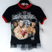 WWE Superstars Shirt Shorts Set NWT Boy's 4/5 John Cena Rey Mysterio Undertaker