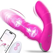 Portable Dildo Vibrator with App Shock Function Vibrators for Her G-Spot and Clitoris, 9 x 9 Vibration Modes Sex Toy for Women Quiet Strong Clitoris Stimulator Remote Control