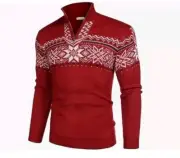Men's Quarter Zip Pullover Sweater Sz L NWT