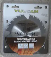 VULCAN Circular Trim Rip Saw Blade 416021OR 7 1/4 " 24 Carbide Teeth Framing