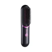 Mini Cordless Hair Straightener Brush Portable Hair Straightener Comb With USB Charging For Women Negative Hair Straightener Brush Scald And Auto-off