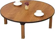 Round Folding Tea Coffee Table, Japanese-Style Low Table, Dining Table, Study Table, Small Desk, for Tatami Sitting On The Floor Bedroom Bay Window Tea Room (Size : 60x30cm)