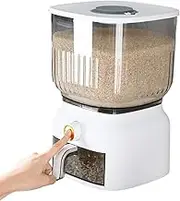 Rice Dispenser | Sealed Press-Type Storage Dispenser,13 Pounds Rice Dry Food Container Cereal, Kitchen Pantry Stores