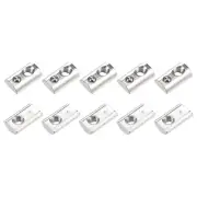 Roll in Spring T Nuts (M4x14mm) 30Pcs, Carbon Steel Spring Loaded T Nut