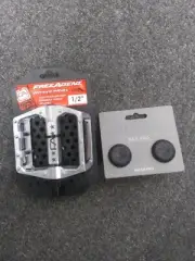 Free Agent alloy 1/2 inch pedals, haro bar ends and pedal wrench w/ allen keys