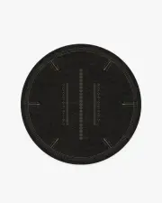 185' Round | Machine Washable Runner Rug | Kid & Pet Friendly | Indoor Rug | Milos Black Rug | Ruggable