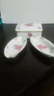 HEREND CIGARETTE SET 3 PIECES