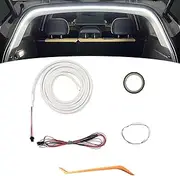 Dynamic Flowing Car Trunk Light Strip, LED Car Trunk Cargo Area Light, Interior Accessories Sensor Auto ON/Off, Ip65 Waterproof, Interior Ambient Lighting for All Models (White,4 m/157 in)
