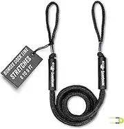 Premium Boat Bungee Dock Lines. Bungee Dock Line Stretches 6-9 ft. Absorbs Shock to Cleats, Docks, Pylons, and Anchors. Boat Ties to Dock. Reduces Pull on Your Boat Lines. Boat Rope That Stretches.