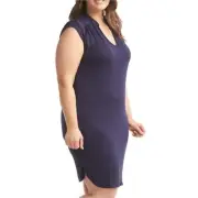 Lemon Tart 3X Mellie Peacock Blue V-Neck Sheath Dress NWT $78